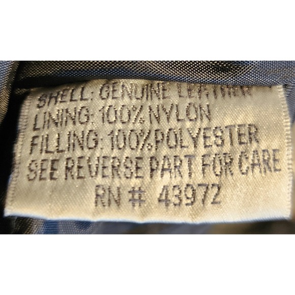 VTG Accent's On Outerwear Black Leather Motorcycle Jacket Mens XL - FLAWED - Picture 8 of 11